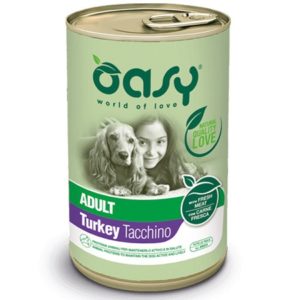 Κονσέρβα σκύλου OASY PATE ADULT turkey 400gr συσκευασία