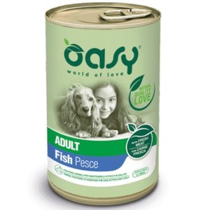 Κονσέρβα σκύλου OASY PATE ADULT fish 400gr συσκευασία