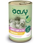 Κονσέρβα σκύλου OASY PATE ADULT Light chicken 400gr συσκευασία 