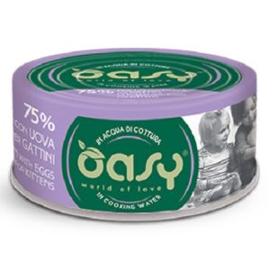 Κονσέρβα για αναπτυσσόμενη γάτα OASY MORE LOVE KITTEN κοτόπουλο-αυγό 70gr 