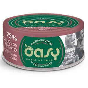 Κονσέρβα για ενήλικη γάτα OASY MORE LOVE ADULT κοτόπουλο-συκώτι 70gr