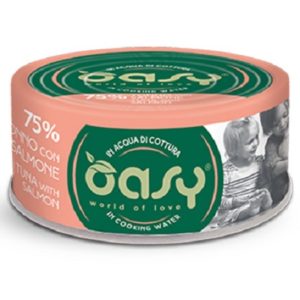 Κονσέρβα για ενήλικη γάτα OASY MORE LOVE ADULT τόνος-σολομός 70gr (24τεμάχια)