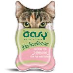 Κονσέρβα για ενήλικη γάτα OASY DELICATESSE PATE ADULT σολομός 85gr (18 τεμάχια)