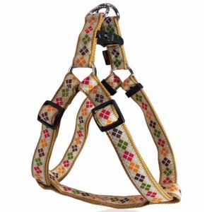 Σαμαράκι σκύλου ιμάντας ROMB LINE HARNESS TYPE A Εκρού large