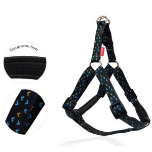 Σαμαράκι σκύλου neoprene MOTIVO NERO HARNESS TYPE A extra small