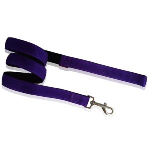 Οδηγός σκύλου ιμάντας DOUBLE LAYER LEASH WITH SOFT FILLING μωβ large