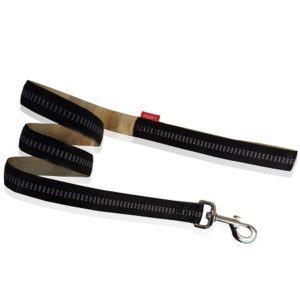 Οδηγός σκύλου ιμάντας DOUBLE LAYER LEASH WITH SOFT FILLING μαύρο large