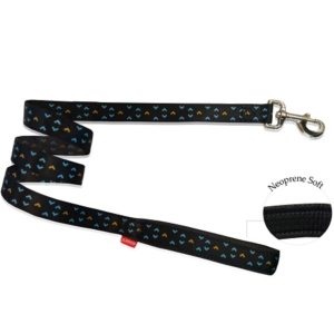 Οδηγός σκύλου neoprene MOTIVO NERO LEASH WITH NEOPRENE extra small