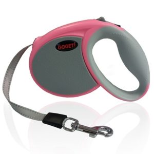 Οδηγός σκύλου πτυσσόμενος GOGET AUTOMATIC LEASH TAPE PINK extra small breeds 3m