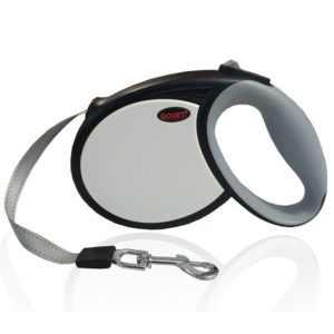 Οδηγός σκύλου πτυσσόμενος GOGET AUTOMATIC LEASH TAPE GRAY large breeds 7m