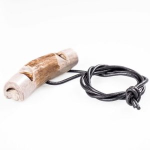 Σφυρίχτρα εκπαίδευσης σκύλου διπλή από κέρατο ελαφιού 8cm