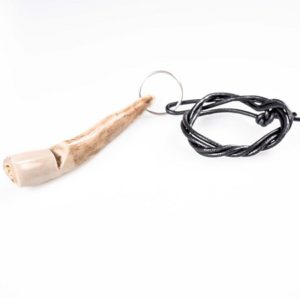 Σφυρίχτρα εκπαίδευσης σκύλου μονή από κέρατο ελαφιού 10cm