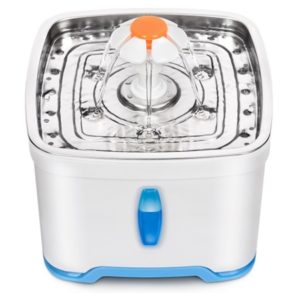 Ποτίστρα σκύλου και γάτας σιντριβάνι SQUARE WATER FOUNTAIN with STEINLESS STEEL TOP 2,5lt (05586)
