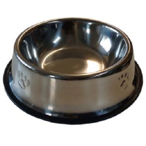 Αντιολισθητικό μεταλλικό μπωλ φαγητού/νερού για σκύλο & γάτα 1000ml
