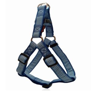 Σαμαράκι σκύλου ιμάντας CHECKED HARNESS TYPE Α μπλε