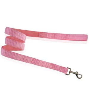Οδηγός σκύλου ιμάντας CHECKED LEASH ροζ