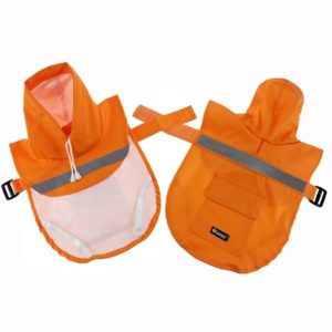 Ρούχο σκύλου αδιάβροχο πορτοκαλί PONCHO RAINCOAT ORANGE