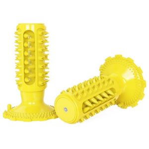 Οδοντικό παιχνίδι με ήχο από TPR υλικό SQUEAKER CLASSIC DOG TOOTHBRUSH YELLOW 147X 56MM