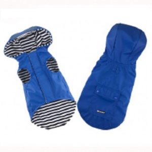 Ρούχο σκύλου αδιάβροχο RAINCOAT W STRIPE LINING  R.BLUE