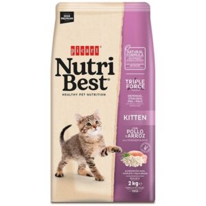 Ξηρά τροφή για αναπτυσσόμενες γάτες NUTRIBEST PICART Kitten Chicken & Rice Premium 2kg