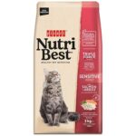 Ξηρά τροφή για ενήλικες γάτες NUTRIBEST PICART CAT SENSITIVE SALMON & RICE 15KG