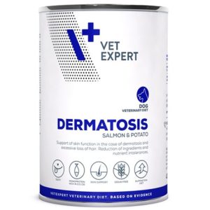 Κονσέρβα σκύλου ΚΛΙΝΙΚΗ ΔΙΑΙΤΑ VET EXPERT Dermatosis Salmon & Potato dog 400 gr συσκευασία 6τμχ