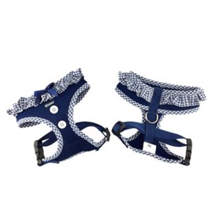 Σαμαράκι-Ρούχο σκύλου MESH HARN MIDN.BLUE W GINGHAM PIPING L