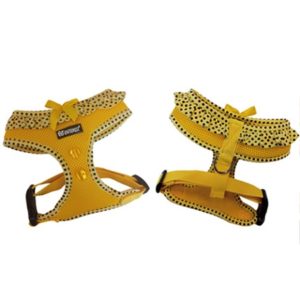 Σαμαράκι-Ρούχο σκύλου MESH HARN YELLOW W POLKA DOTS PIPING L