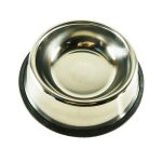 Μπωλ ανοξείδωτο φαγητού/νερού για σκύλο & γάτα με λάστιχο 0.7lt