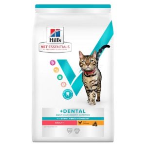 Ξηρά τροφή για ενήλικες γάτες HILL'S VET ESSENTIALS DENTAL Adult  με Κοτόπουλο 1.5kg