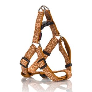 Σαμαράκι σκύλου ιμάντας CHECKED HARNESS A GIRAFFE / BROWN L 2.5 X 56-88CM