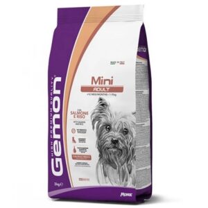 Ξηρά τροφή για ενήλικους μικρόσωμους σκύλους Gemon Mini Adult Salmon & Rice 3kg