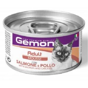 Κονσέρβα γάτας Gemon Cat Mousse Adult Σολομός & Κοτόπουλο 85gr