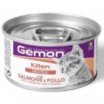 Κονσέρβα γάτας Gemon Cat Mousse Kitten Σολομός & Κοτόπουλο 85gr