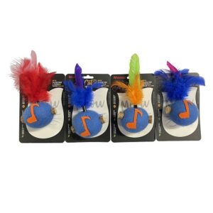 Παιχνίδι γάτας MUSIC BALL CAT TOY WITH SILVERVINE & FEATHER