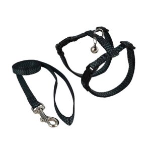 Σετ σαμαράκι και οδηγός γάτας CAT HARNESS WITH LEASH WAVES GREY MEDIUM