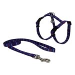 Σετ σαμαράκι και οδηγός γάτας CAT HARNESS WITH LEASH WAVES PURPLE SMALL